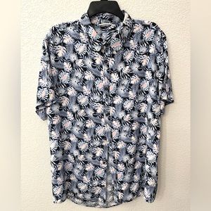 DepartWest Men’s Tropical Short-Sleeve Button Down Shirt Size XL
